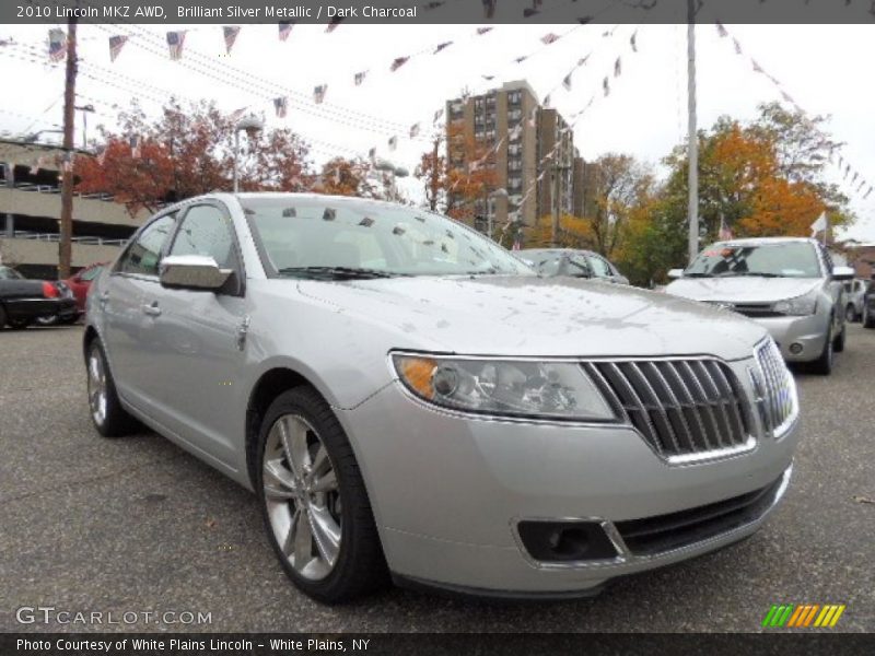 Brilliant Silver Metallic / Dark Charcoal 2010 Lincoln MKZ AWD