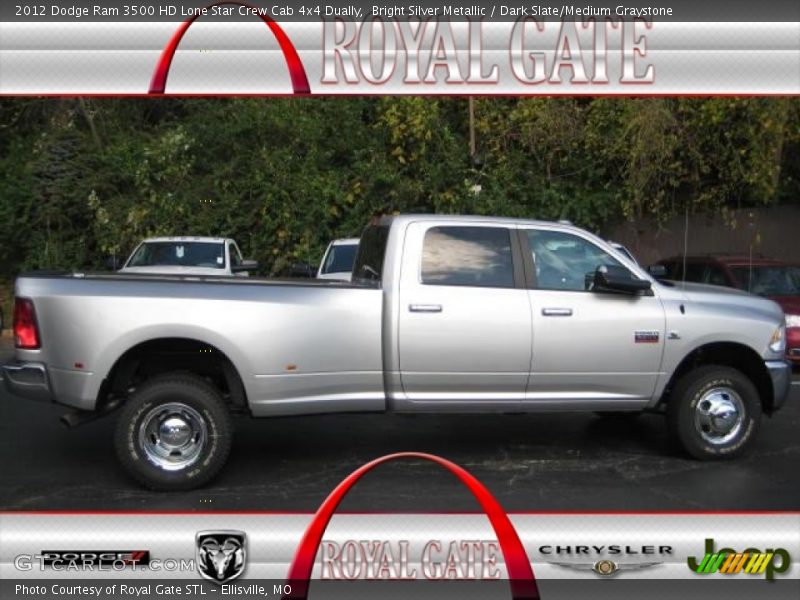 Bright Silver Metallic / Dark Slate/Medium Graystone 2012 Dodge Ram 3500 HD Lone Star Crew Cab 4x4 Dually