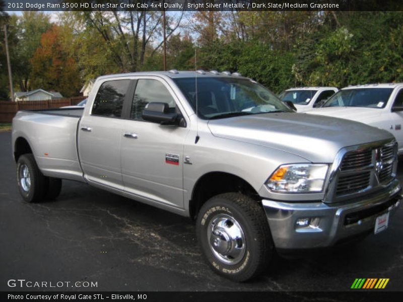 Bright Silver Metallic / Dark Slate/Medium Graystone 2012 Dodge Ram 3500 HD Lone Star Crew Cab 4x4 Dually