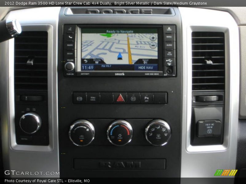 Bright Silver Metallic / Dark Slate/Medium Graystone 2012 Dodge Ram 3500 HD Lone Star Crew Cab 4x4 Dually