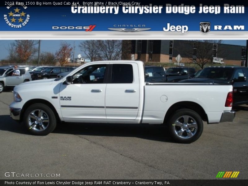 Bright White / Black/Diesel Gray 2013 Ram 1500 Big Horn Quad Cab 4x4