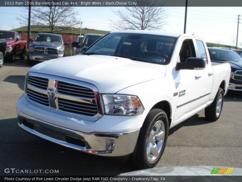Bright White / Black/Diesel Gray 2013 Ram 1500 Big Horn Quad Cab 4x4