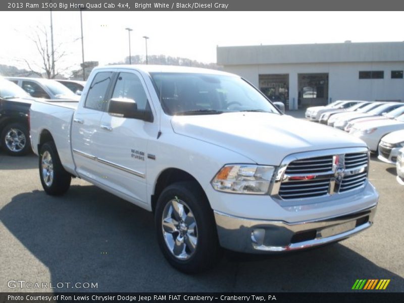 Bright White / Black/Diesel Gray 2013 Ram 1500 Big Horn Quad Cab 4x4