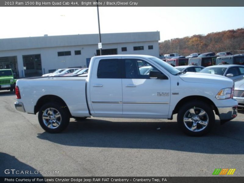 Bright White / Black/Diesel Gray 2013 Ram 1500 Big Horn Quad Cab 4x4