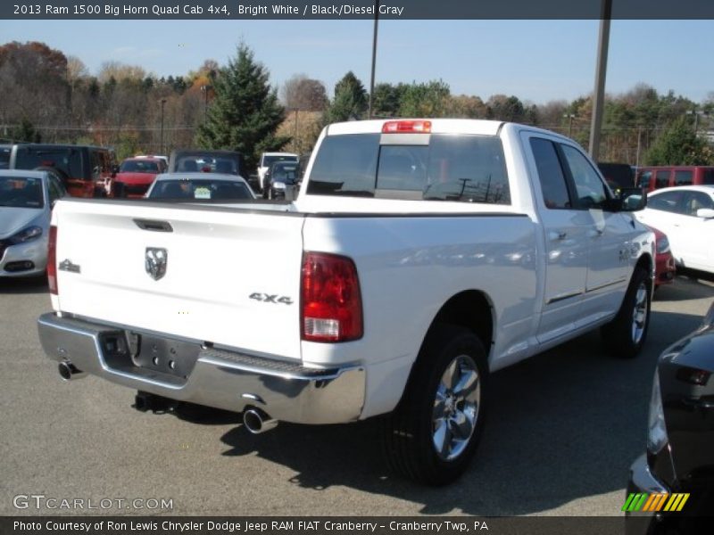Bright White / Black/Diesel Gray 2013 Ram 1500 Big Horn Quad Cab 4x4