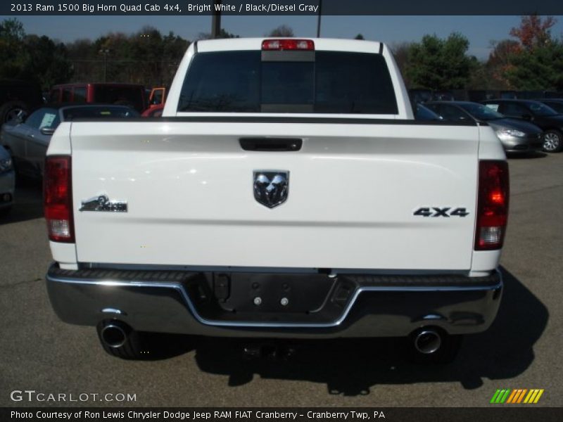 Bright White / Black/Diesel Gray 2013 Ram 1500 Big Horn Quad Cab 4x4