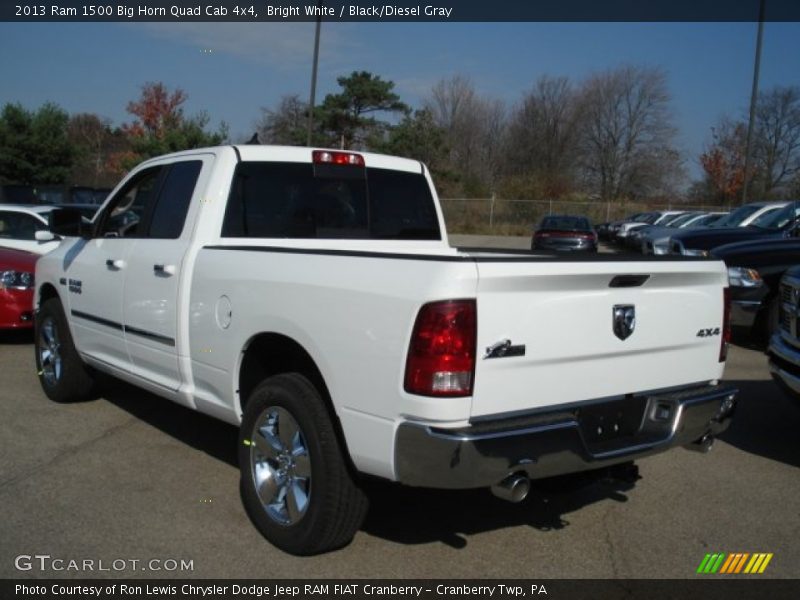Bright White / Black/Diesel Gray 2013 Ram 1500 Big Horn Quad Cab 4x4