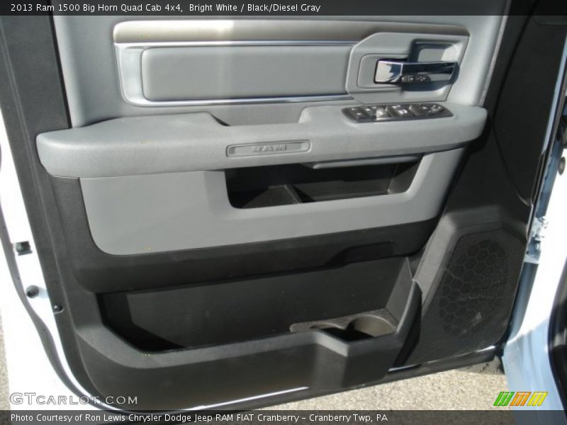 Bright White / Black/Diesel Gray 2013 Ram 1500 Big Horn Quad Cab 4x4