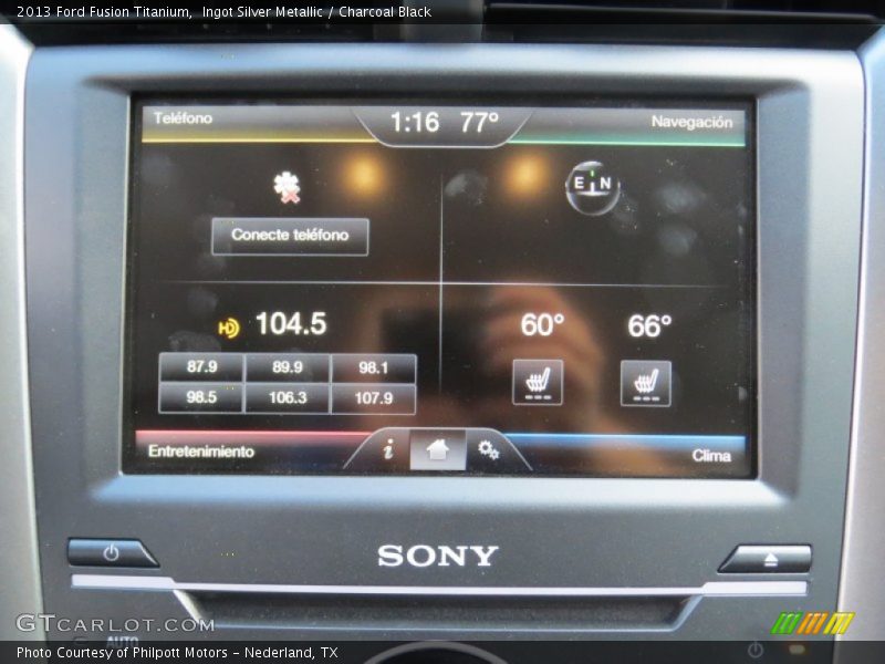 Controls of 2013 Fusion Titanium