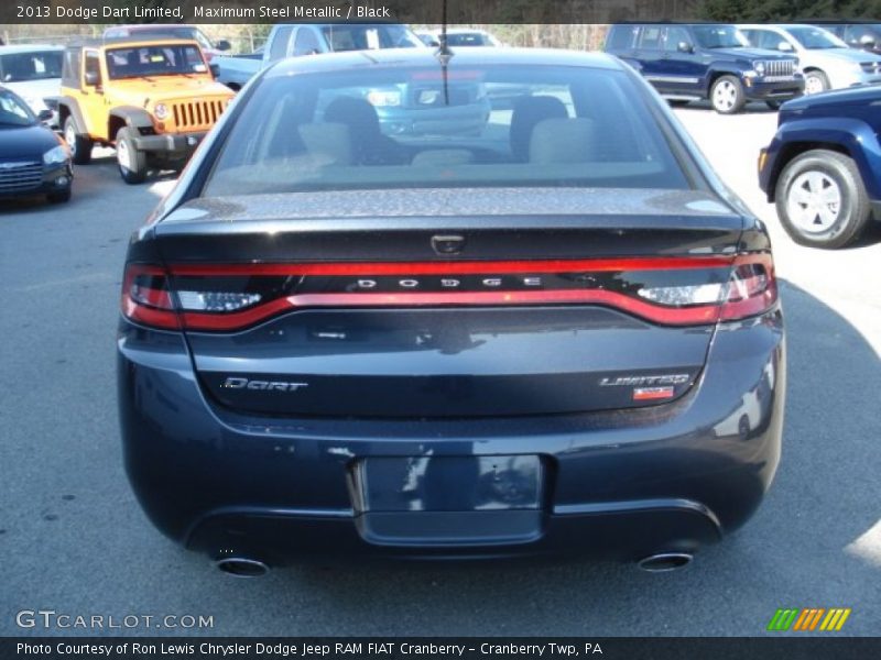 Maximum Steel Metallic / Black 2013 Dodge Dart Limited