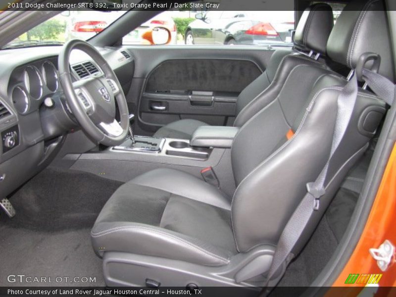 Toxic Orange Pearl / Dark Slate Gray 2011 Dodge Challenger SRT8 392