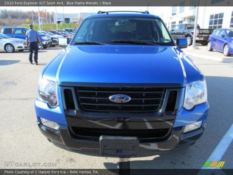 Blue Flame Metallic / Black 2010 Ford Explorer XLT Sport 4x4