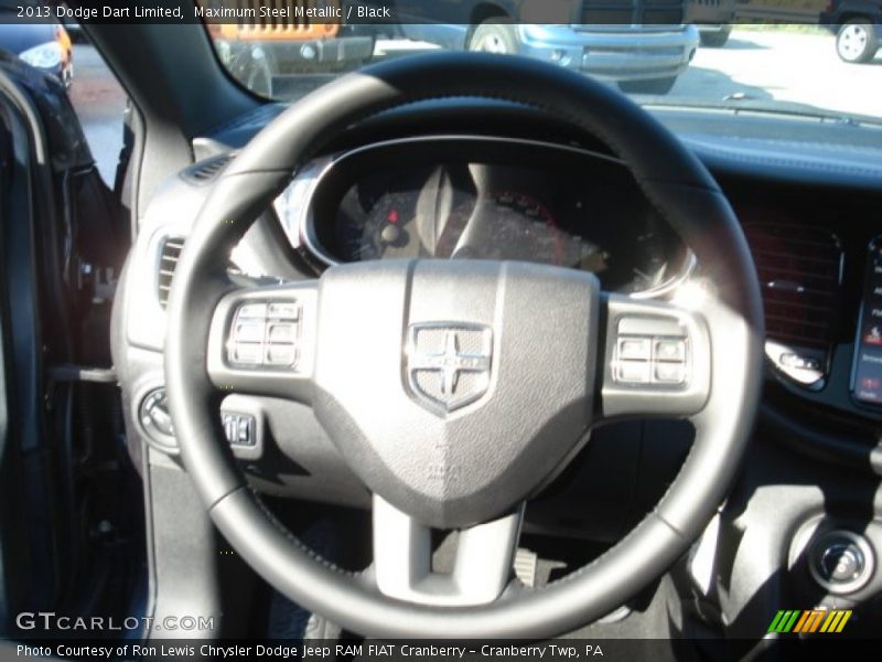 Maximum Steel Metallic / Black 2013 Dodge Dart Limited