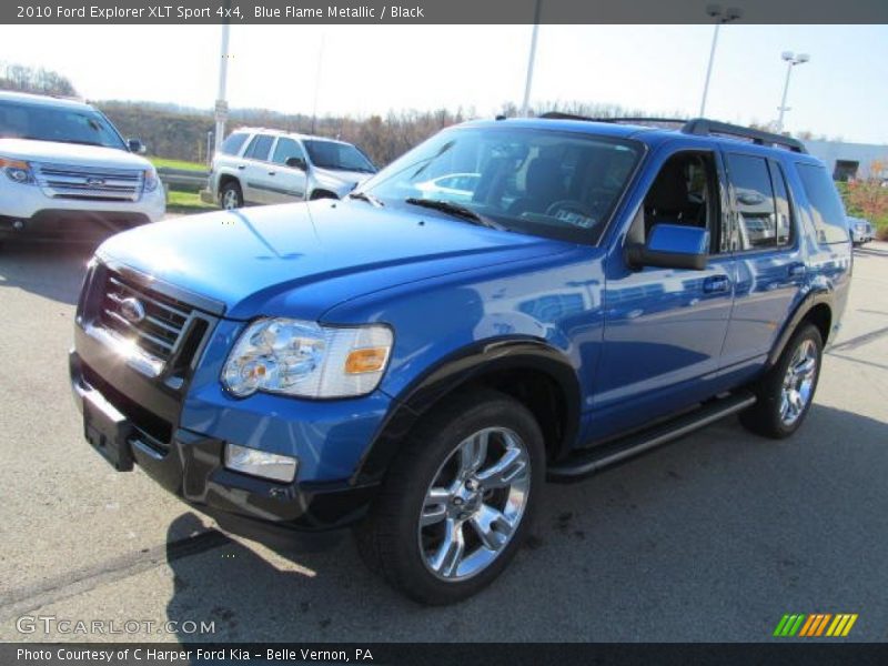 Blue Flame Metallic / Black 2010 Ford Explorer XLT Sport 4x4
