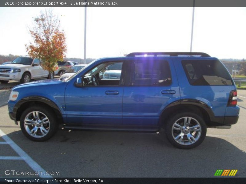 Blue Flame Metallic / Black 2010 Ford Explorer XLT Sport 4x4