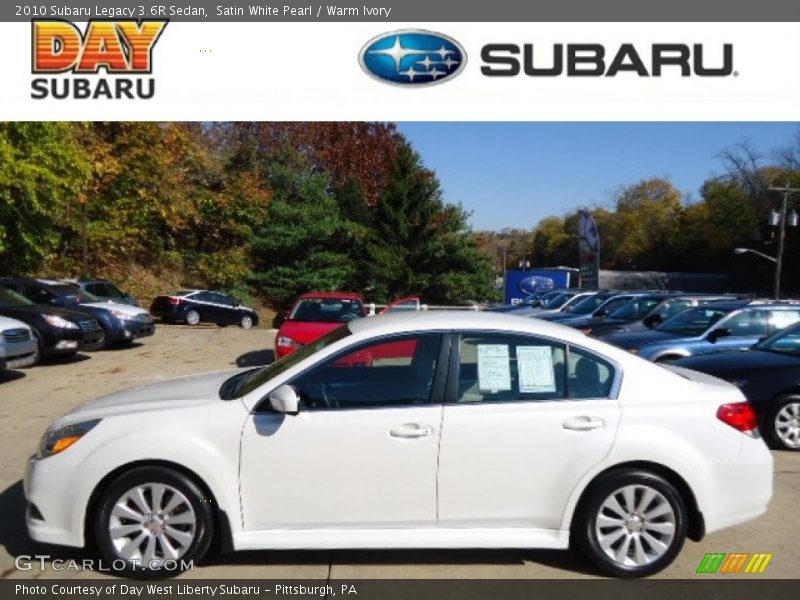 Satin White Pearl / Warm Ivory 2010 Subaru Legacy 3.6R Sedan