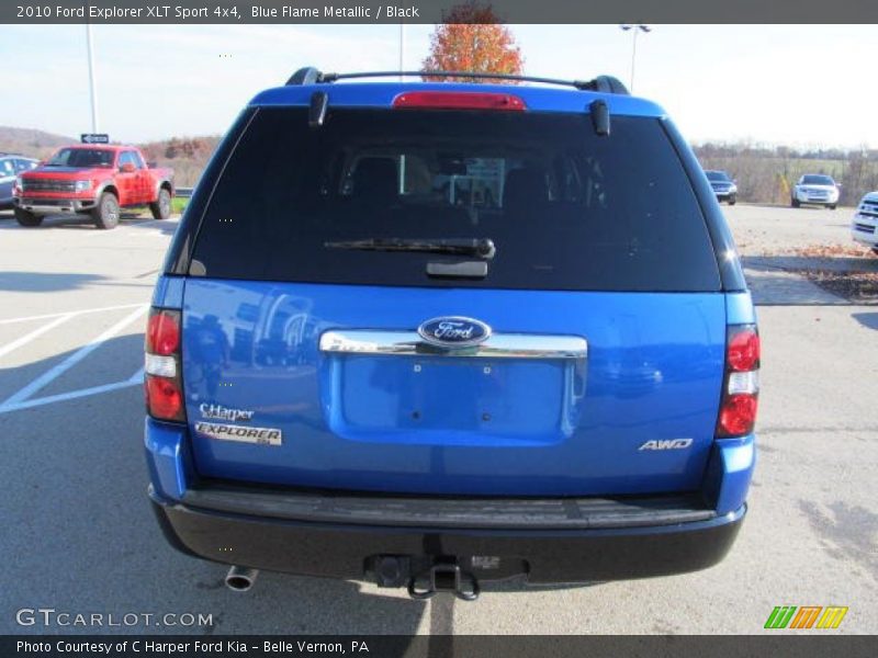 Blue Flame Metallic / Black 2010 Ford Explorer XLT Sport 4x4