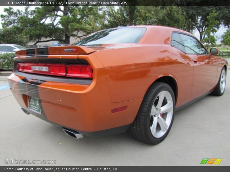 Toxic Orange Pearl / Dark Slate Gray 2011 Dodge Challenger SRT8 392
