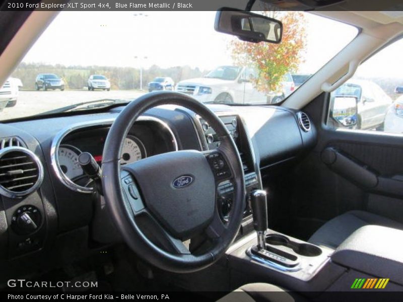 Blue Flame Metallic / Black 2010 Ford Explorer XLT Sport 4x4