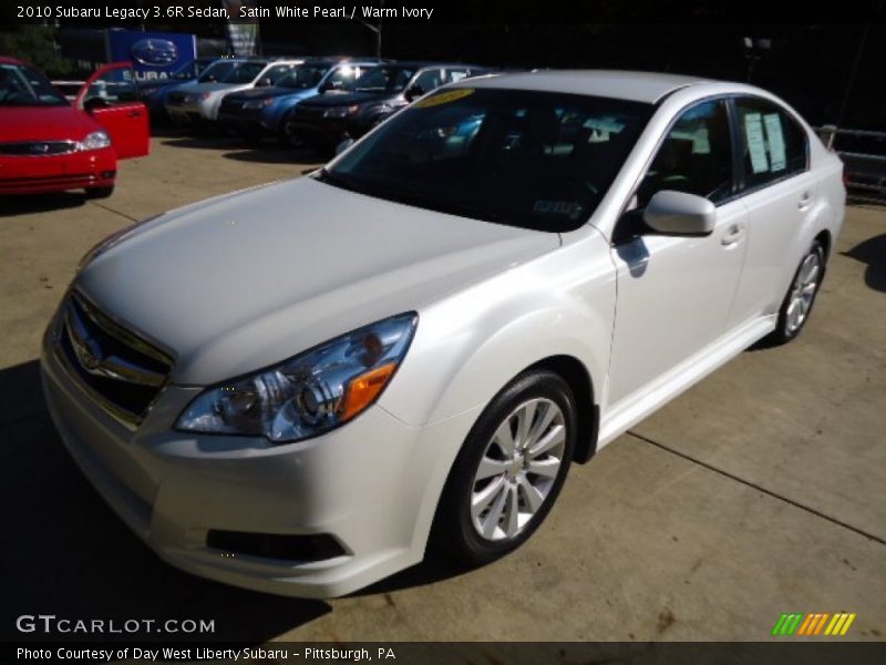 Satin White Pearl / Warm Ivory 2010 Subaru Legacy 3.6R Sedan