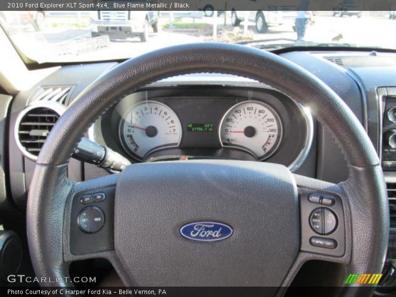 Blue Flame Metallic / Black 2010 Ford Explorer XLT Sport 4x4