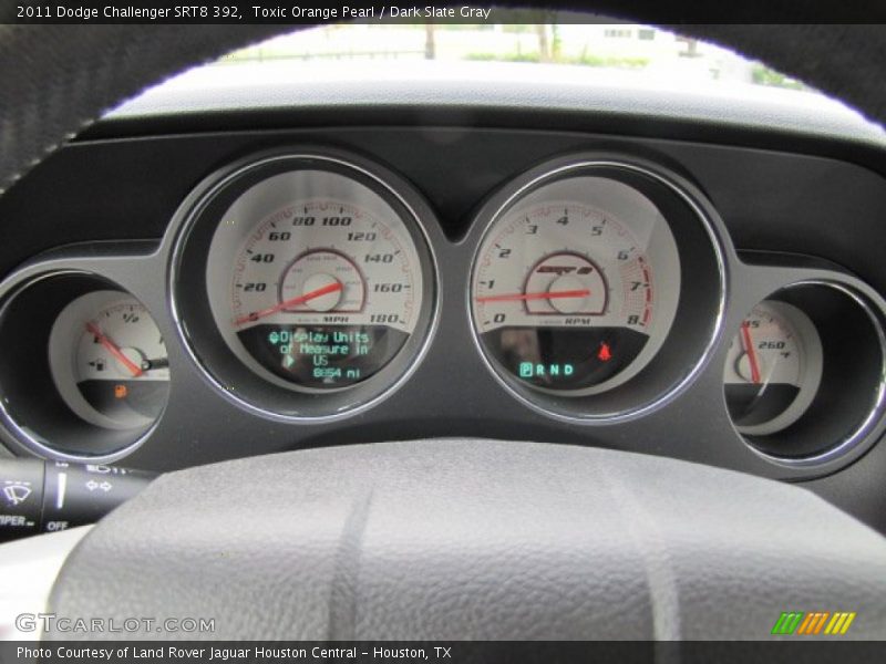 Toxic Orange Pearl / Dark Slate Gray 2011 Dodge Challenger SRT8 392