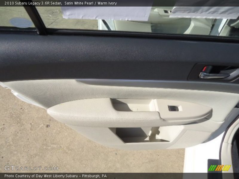 Satin White Pearl / Warm Ivory 2010 Subaru Legacy 3.6R Sedan