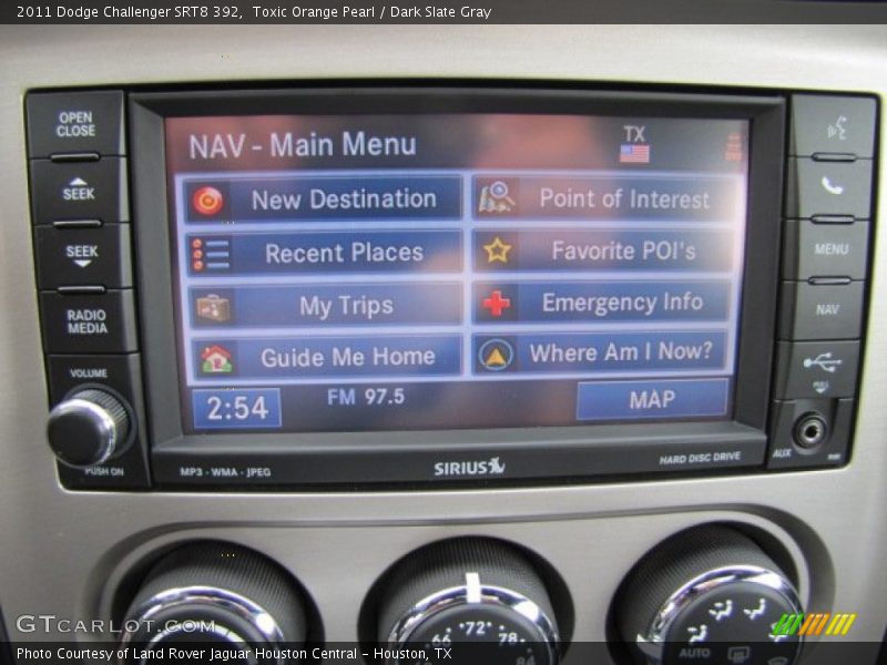 Toxic Orange Pearl / Dark Slate Gray 2011 Dodge Challenger SRT8 392