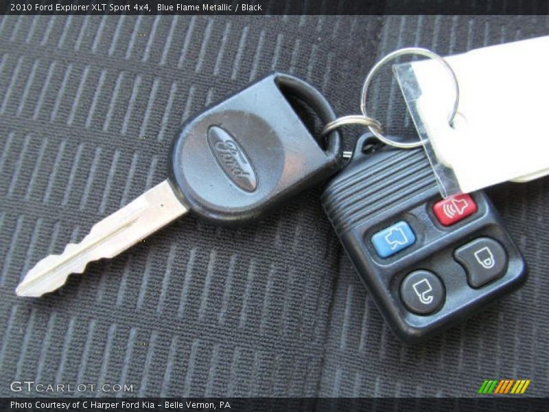 Blue Flame Metallic / Black 2010 Ford Explorer XLT Sport 4x4