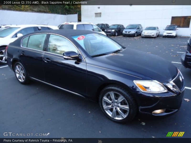 Black Sapphire Pearl / Cashmere 2008 Lexus GS 350 AWD