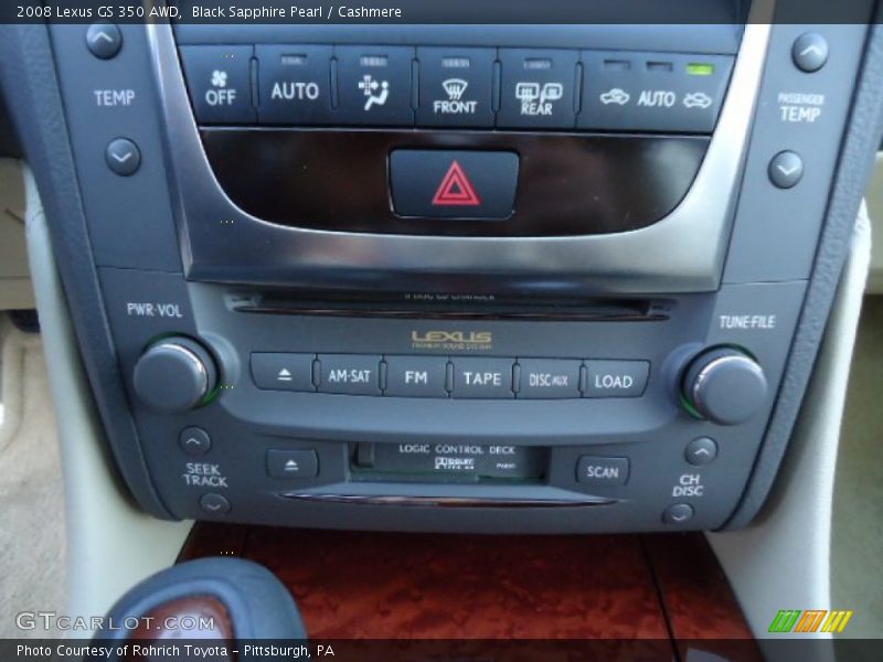 Black Sapphire Pearl / Cashmere 2008 Lexus GS 350 AWD