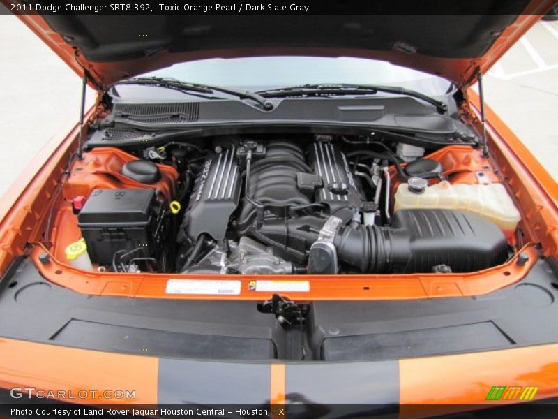 Toxic Orange Pearl / Dark Slate Gray 2011 Dodge Challenger SRT8 392