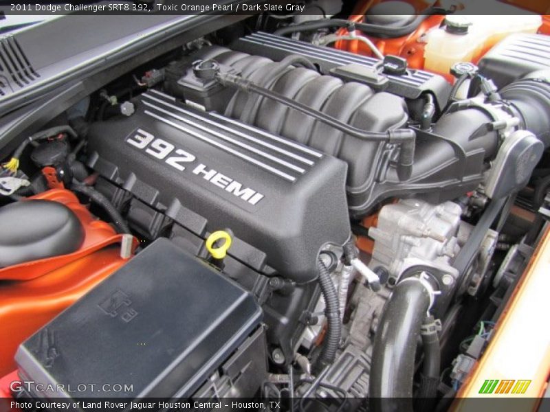 Toxic Orange Pearl / Dark Slate Gray 2011 Dodge Challenger SRT8 392