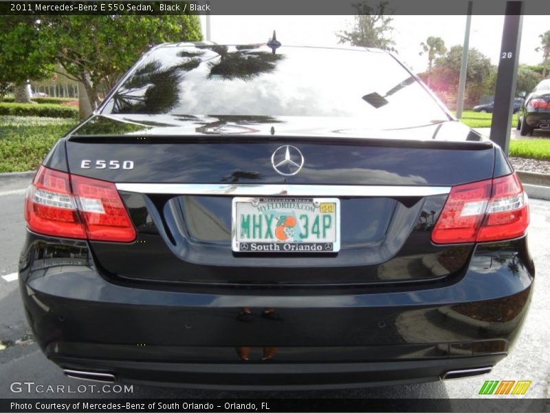 Black / Black 2011 Mercedes-Benz E 550 Sedan