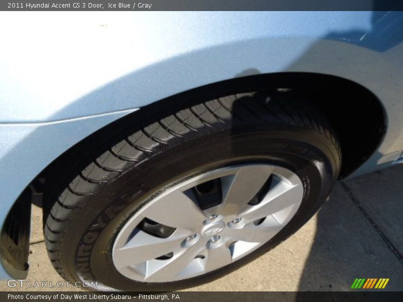 Ice Blue / Gray 2011 Hyundai Accent GS 3 Door