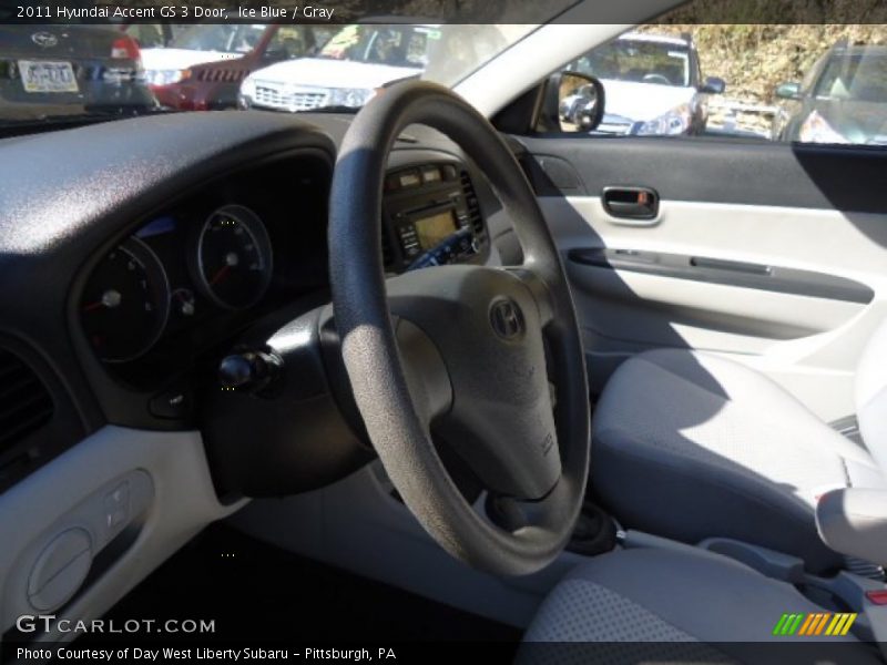 Ice Blue / Gray 2011 Hyundai Accent GS 3 Door