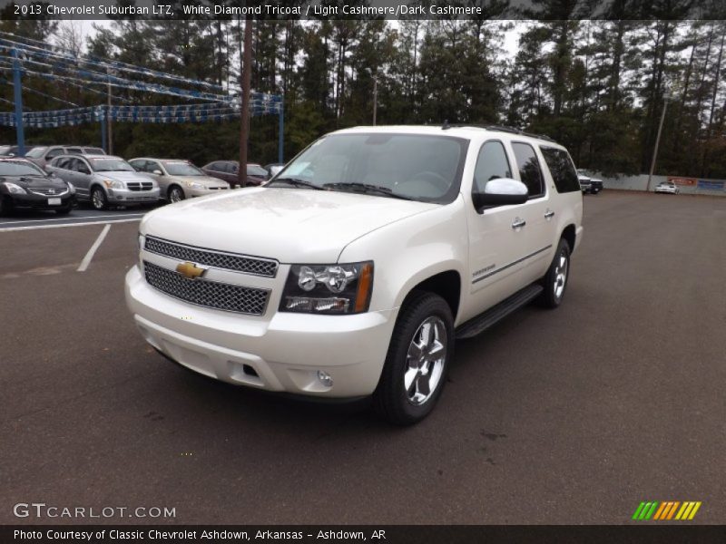 White Diamond Tricoat / Light Cashmere/Dark Cashmere 2013 Chevrolet Suburban LTZ