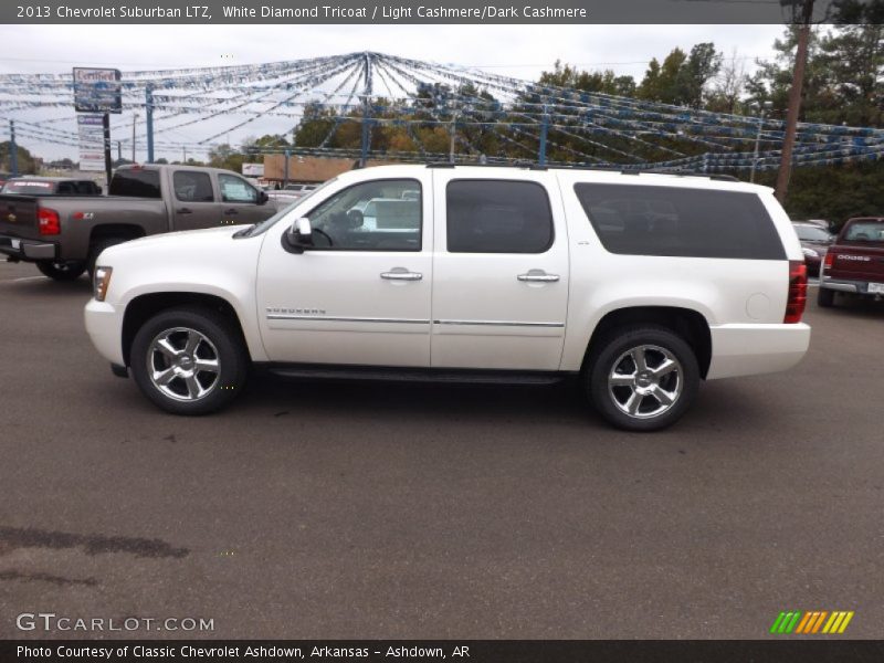 White Diamond Tricoat / Light Cashmere/Dark Cashmere 2013 Chevrolet Suburban LTZ