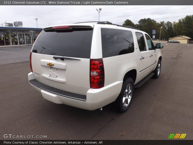White Diamond Tricoat / Light Cashmere/Dark Cashmere 2013 Chevrolet Suburban LTZ