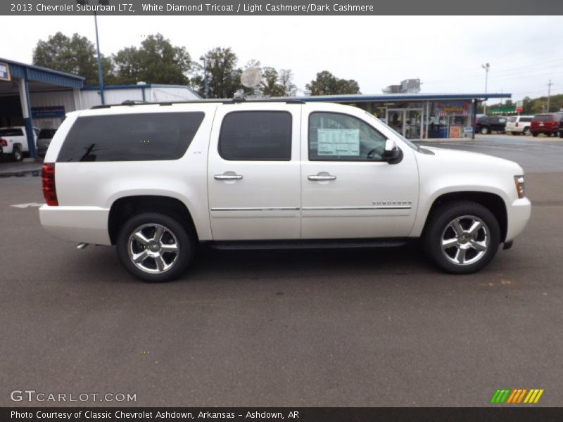 White Diamond Tricoat / Light Cashmere/Dark Cashmere 2013 Chevrolet Suburban LTZ