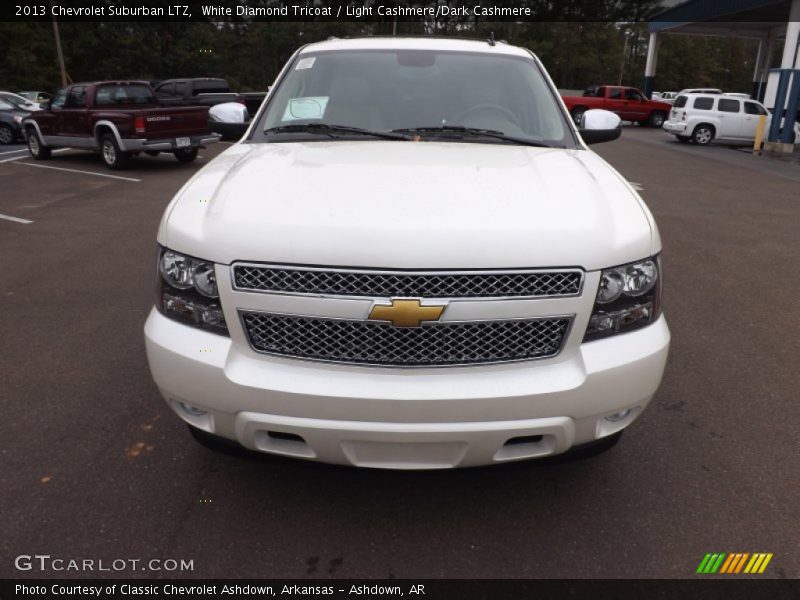 White Diamond Tricoat / Light Cashmere/Dark Cashmere 2013 Chevrolet Suburban LTZ