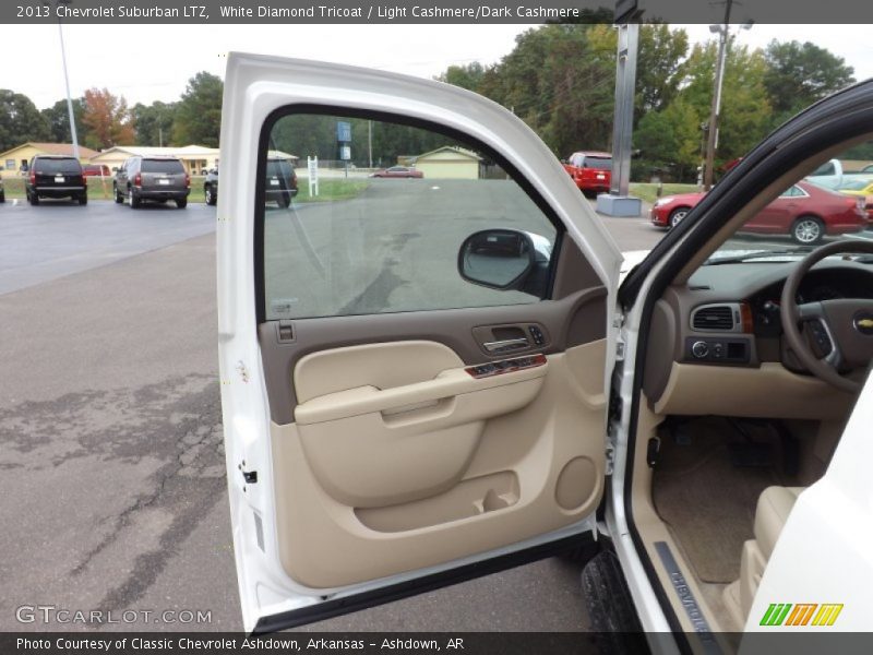 White Diamond Tricoat / Light Cashmere/Dark Cashmere 2013 Chevrolet Suburban LTZ
