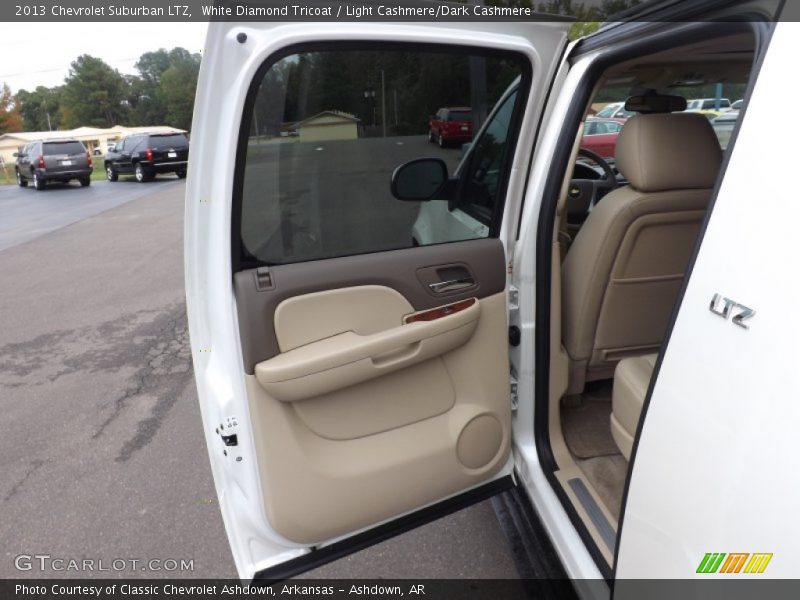 White Diamond Tricoat / Light Cashmere/Dark Cashmere 2013 Chevrolet Suburban LTZ