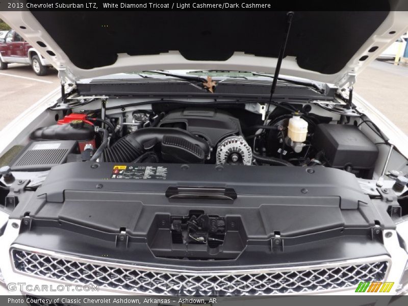 White Diamond Tricoat / Light Cashmere/Dark Cashmere 2013 Chevrolet Suburban LTZ