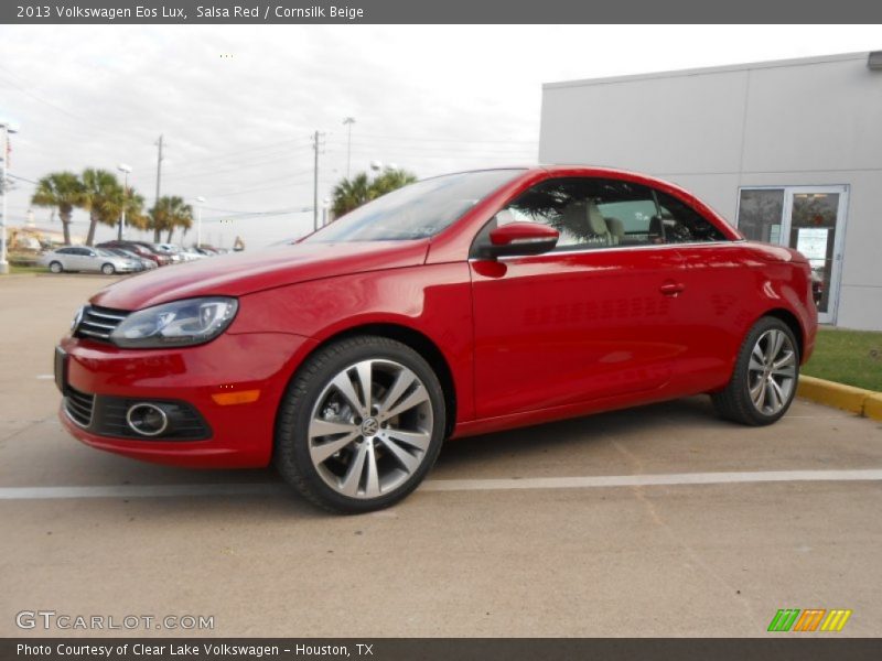 Salsa Red / Cornsilk Beige 2013 Volkswagen Eos Lux