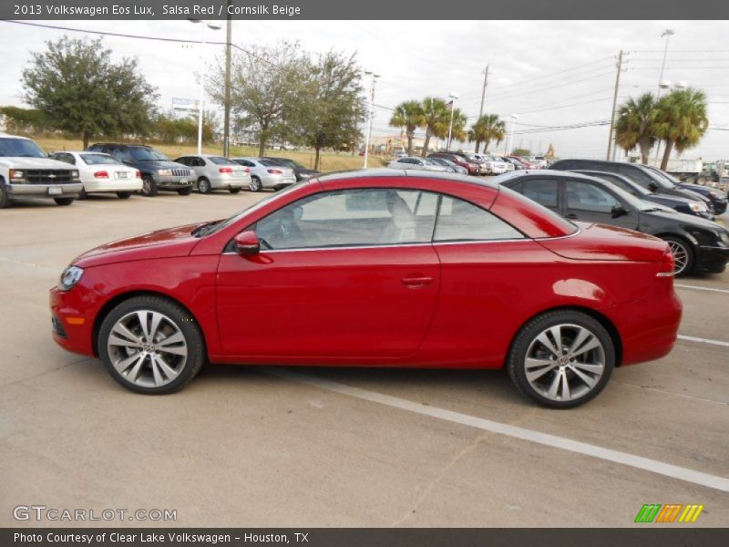 Salsa Red / Cornsilk Beige 2013 Volkswagen Eos Lux