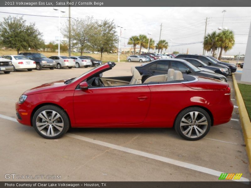 Salsa Red / Cornsilk Beige 2013 Volkswagen Eos Lux