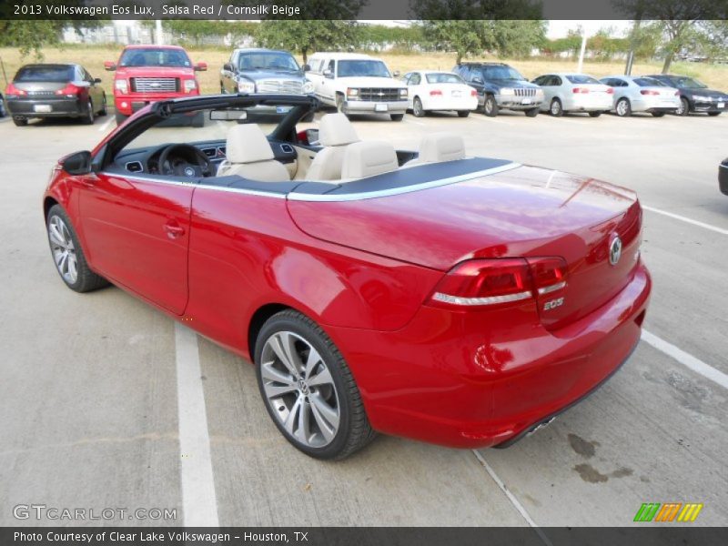 Salsa Red / Cornsilk Beige 2013 Volkswagen Eos Lux