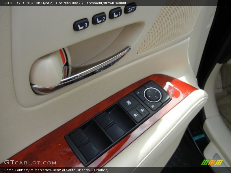 Obsidian Black / Parchment/Brown Walnut 2010 Lexus RX 450h Hybrid