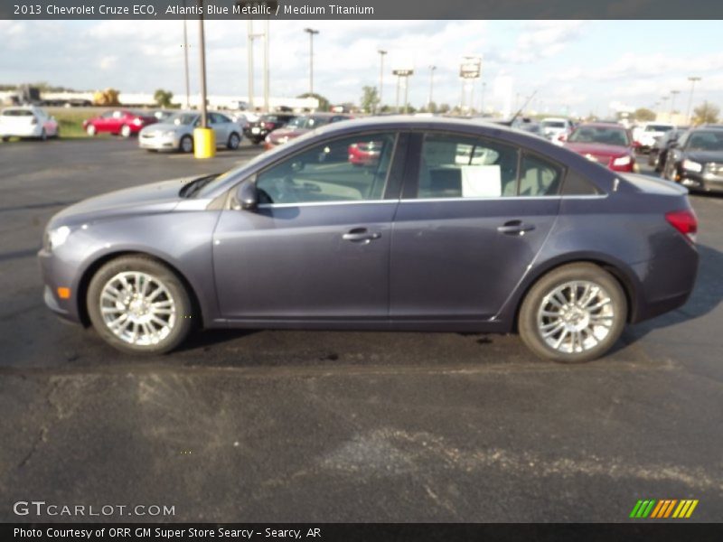 Atlantis Blue Metallic / Medium Titanium 2013 Chevrolet Cruze ECO